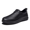 Leather shoes men's spring and autumn new soft leather soft sole light casual shoes business dress one pedal work comfortable dad shoes