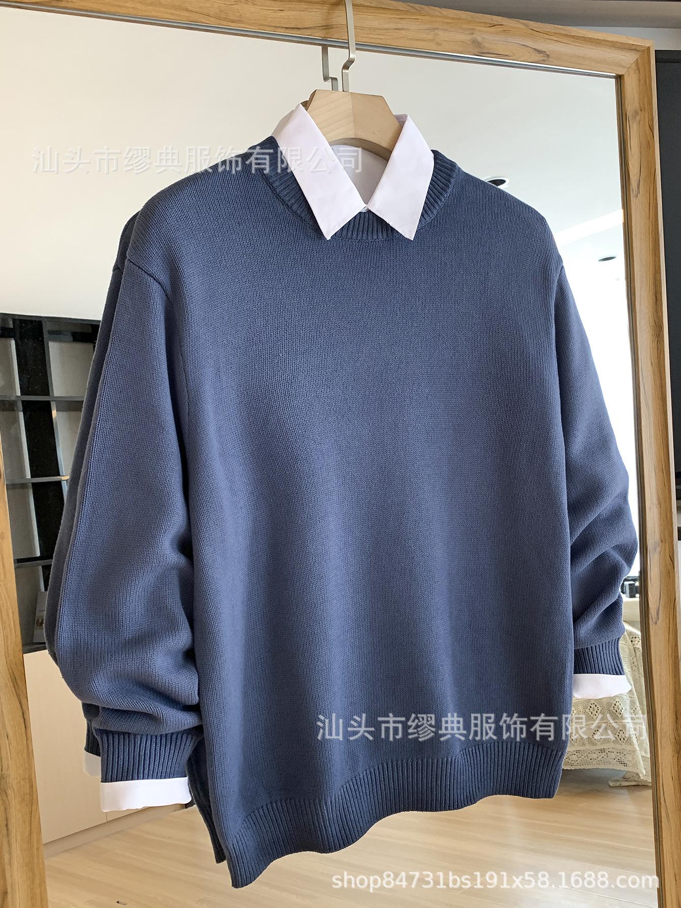 

Men s Tie-Dye Round Neck Cotton Pullover Sweater - Long Sleeve, Loose Fit for Autumn & Winter M глибокий/червоний