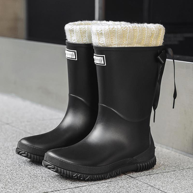 Stivali da Pioggia da Donna Antiscivolo Impermeabili Scarpe per Esterno Resistenti all'Usura Scarpe in Gomma Impermeabili per Cucina Campeggio Moda Stivali Alti