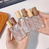 10Ml Wooden Cap Spray Bottle Clear Glass Spray Bottle Perfume Sample Vials Portable Refillable Cosmetic Empty Atomizer Gold Cap
