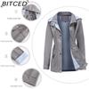 BITCED Autumn/Winter Detachable Hood Trench Coat Plus Size Women's Raincoat