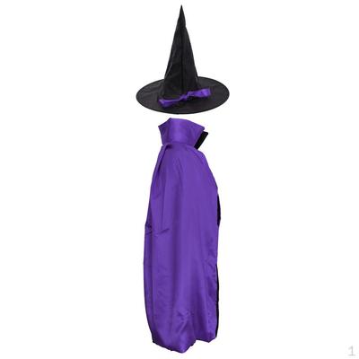 Reversible Cape Cloak Cone Hat Dress Up Role Play Halloween Costume