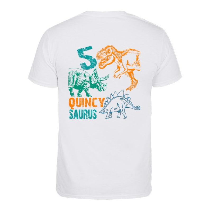 Personalized Dinosaur Birthday Shirt, Kids Custom Name Tee 120