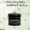BHBL Kitchen Compost Bin for Kitchen Countertop, 1Gallon Compost Bucket for Kitchen with Lid, Black