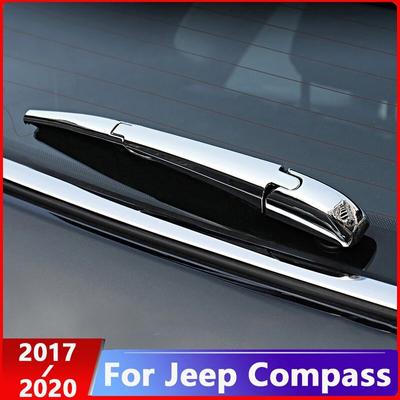 For Jeep Compass 2017 2018   ABS Plasti Car Rear Wiper Cover Car Back Window Wipers Protector Trim Accessories