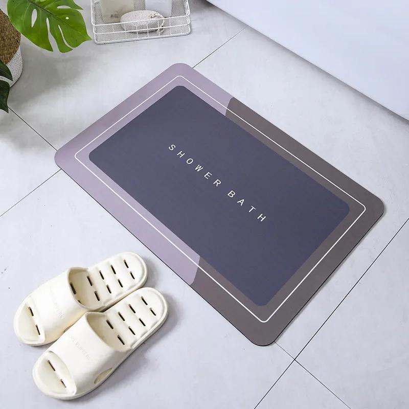 Minimalist Bathroom Mat Super Absorbent Quick Dry Non-Slip Floor Rug for Bathroom, Shower Room, Kitchen