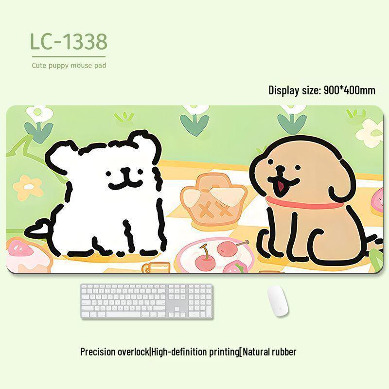Extra-Large Heated Anti-Slip Cartoon Mouse and Keyboard Pad - Comfortable Desk Pad for Office & Gaming