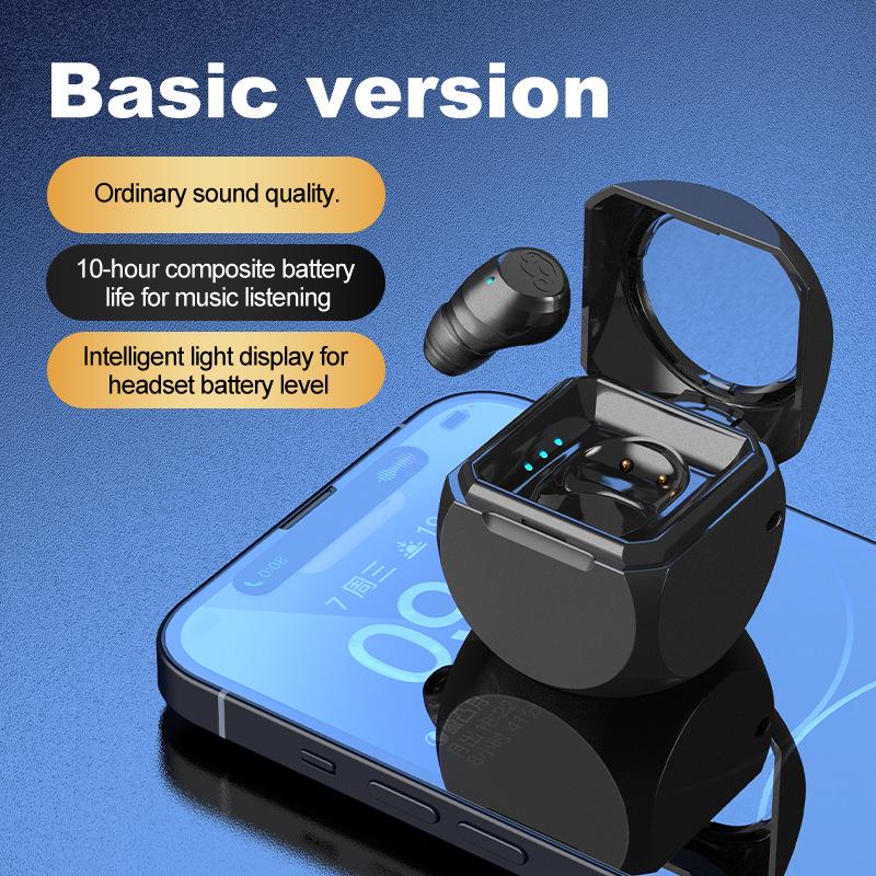Q1 Bluetooth Mini Single In-Ear Earphone with Battery Display for Sports or Business