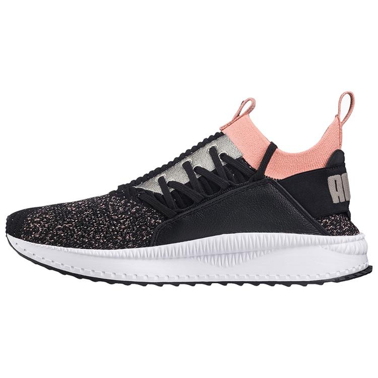 (WMNS) PUMA Tsugi Jun Low Top Running Shoes  Black White Pink  Women s 367038-08 EU 39