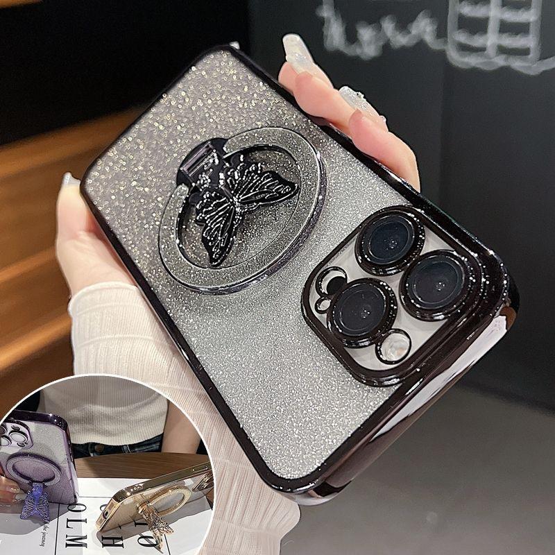 Butterfly Ring Stand Phone Case For MOTOROLA Moto G73 G53 G23 G13 G82 G84 G54 5G G72 G62 G52 G42 G32 G22 G60S G60 G31 G41 Cover