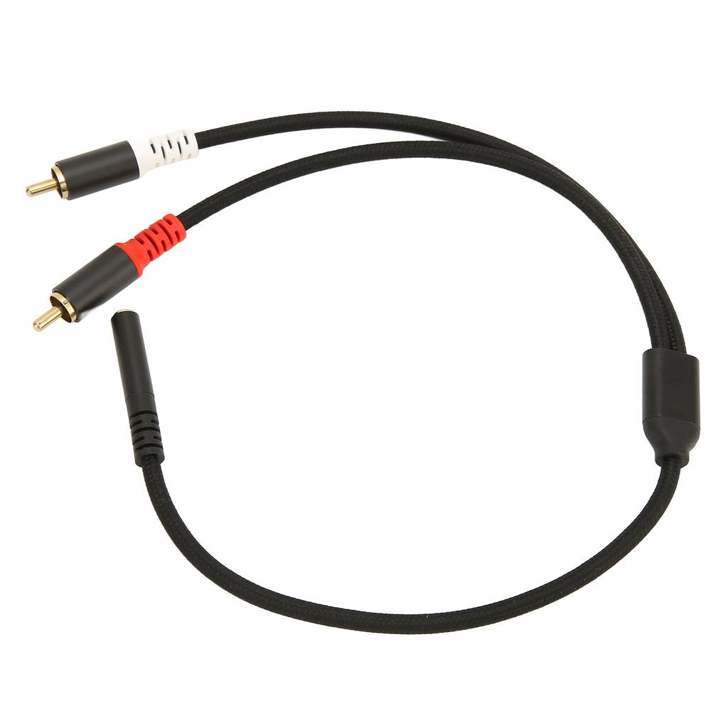 3.5mm to 2RCA Cable Female to Male Stereo Bidirectional Gold Plated Sound Y Splitter Cord for Phone MP3 Speaker 11.8in
