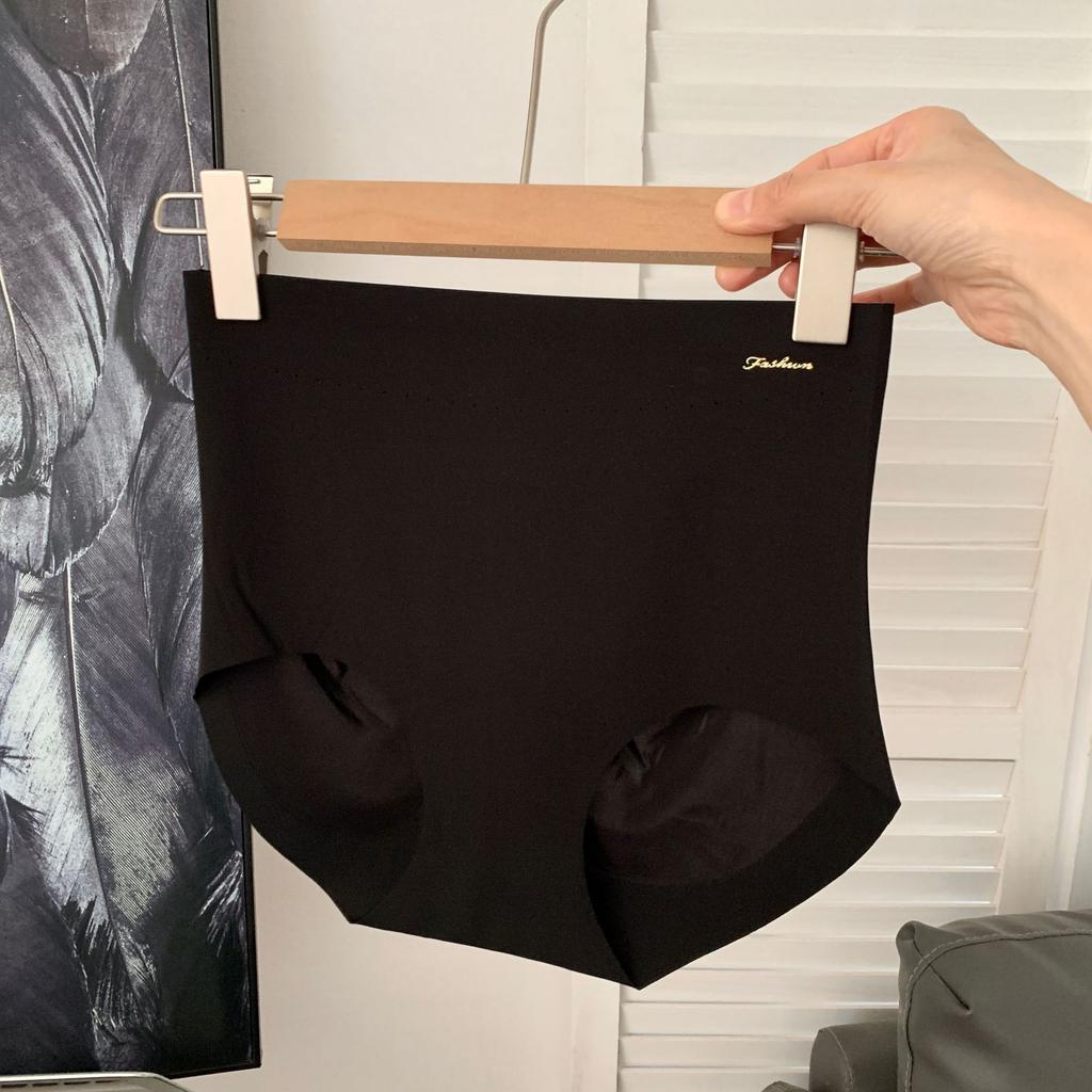 Ladies Summer Speed Dry Ice Silk High Waist Abdominal Lift Hip Breather Not Clip Hip Extension Crotch Triangle Briefs