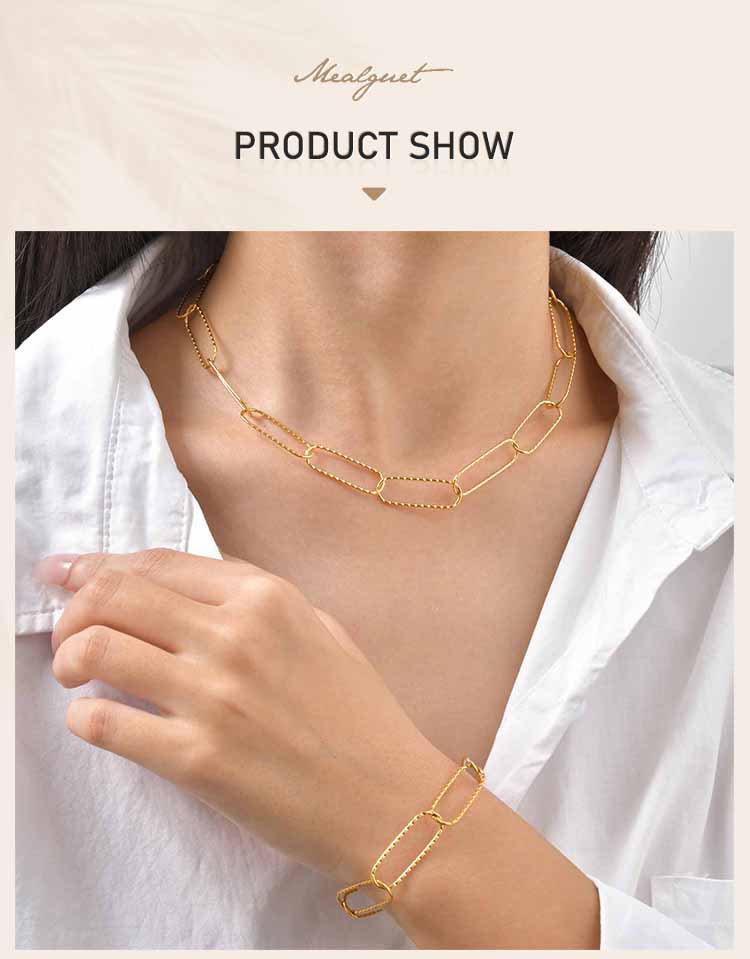 Women's Bracelets 18k PVD Gold Plated Stainless Steel Chain Minimalist Bracelet Waterproof Jewelry