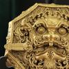 Lion Bite Sword Yellow Bronze Medal Bagua Mirror Gate Window Feng Shui Lion Tiger Head Swallowing Beast Rui Beast Ornament