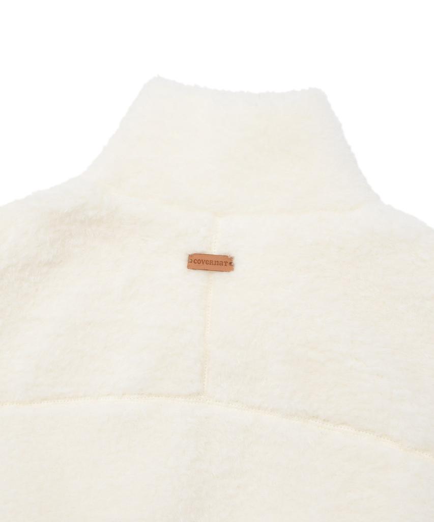 Covernat Woman Sherpa Zip-Up Jacket Ivory