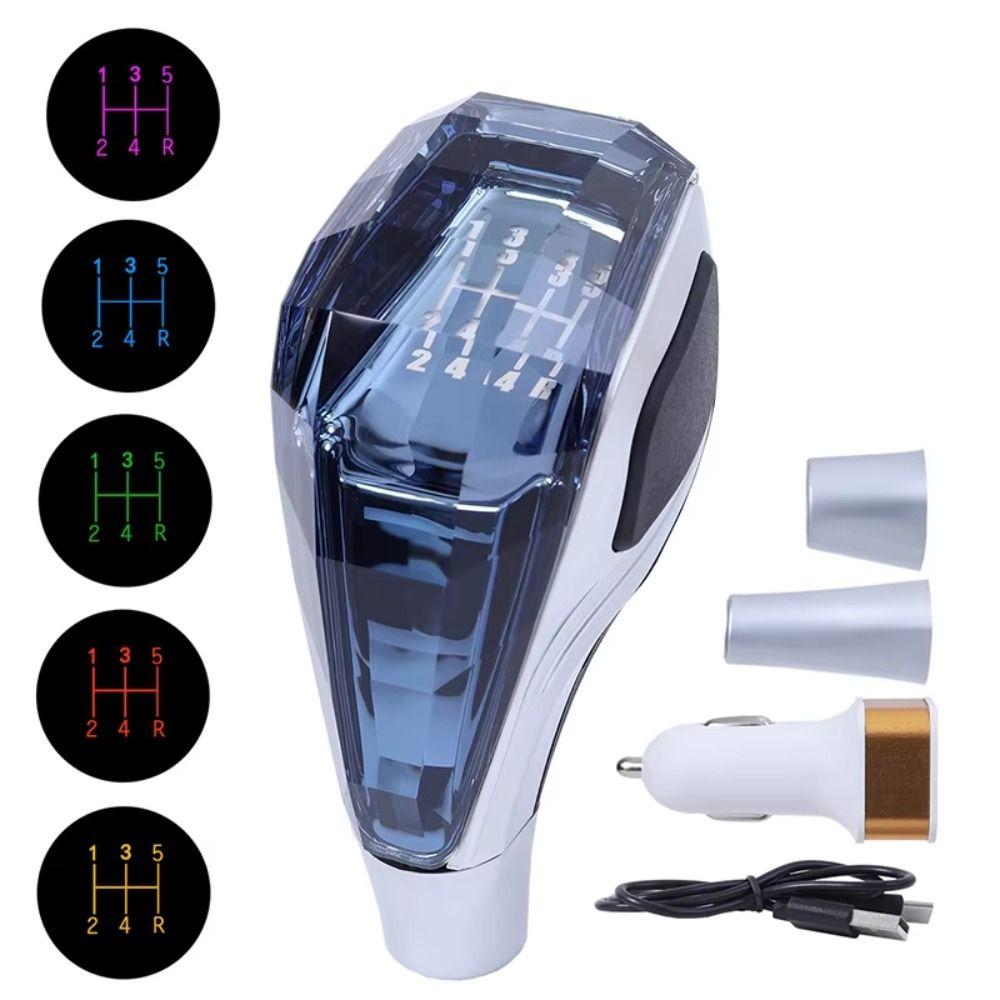 LED LED Multicolor Pomos de Cambio Manija de Rosca Universal Palanca de Cambio Pomos de Cambio Pieza de Coche