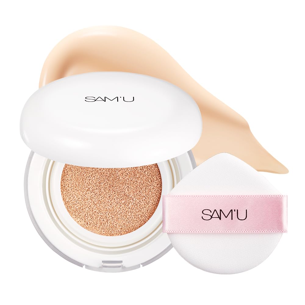 Samu Sensitive Pure and Pure Cushion 21 Pure PURE AND PURE CUSHION Cushion Foundation SPF50 Natural Brightness Calamine Moisturizing Skin Glass Skin