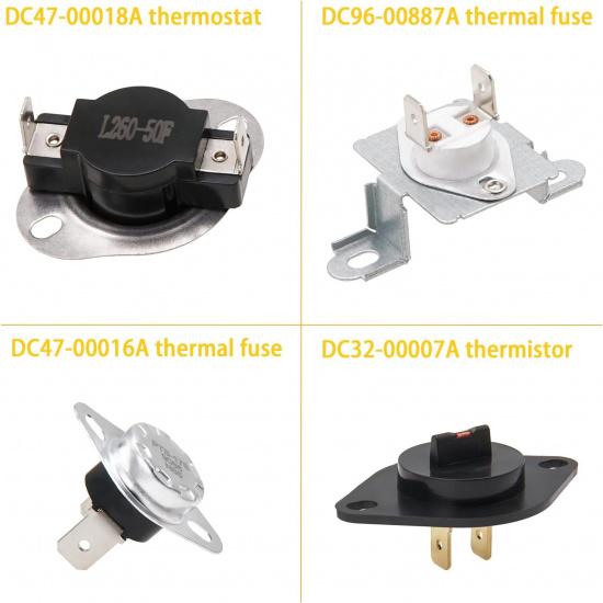 Dryer Heating Element Kit Compatible With Samsung DVE45N5300F/A3 DVE45N5300V/A3 DVE45N5300W/A3 DVE50M7450P/A3 DVE50M7450W/A3 DVE50R5200W/A3