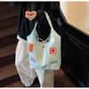 Large-capacity Commuter Leisure Bag Women's New Spring and Summer Fashion School Versatile Court Style Tote Bag Shoulder Bag