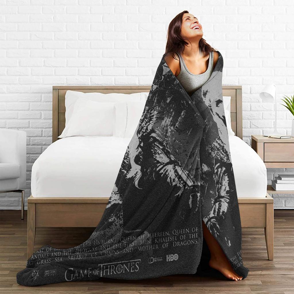 Mantas Aegon Targaryen Suave Cálida Manta de Franela para Cama Sala de Estar Picnic Viaje Hogar Sofá