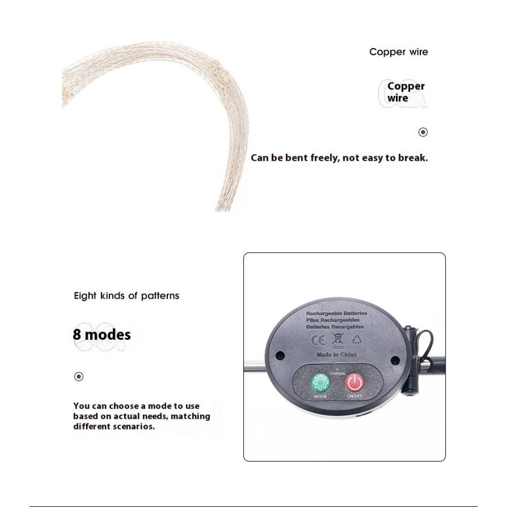 Outdoor 120-420 LED DIY Solar Firework Lights Garden Decoration Fairy Lights Waterproof Dandelion Lawn Lamp for Garden Landscape Lawn Decor