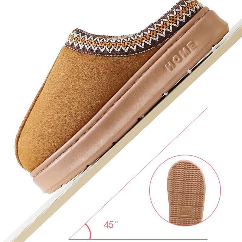 Fashion winter 2024 warm fluffy Woman slippers soft bottom non slip thick plush clogs women Casual Platform House inddor Shoes slides 45