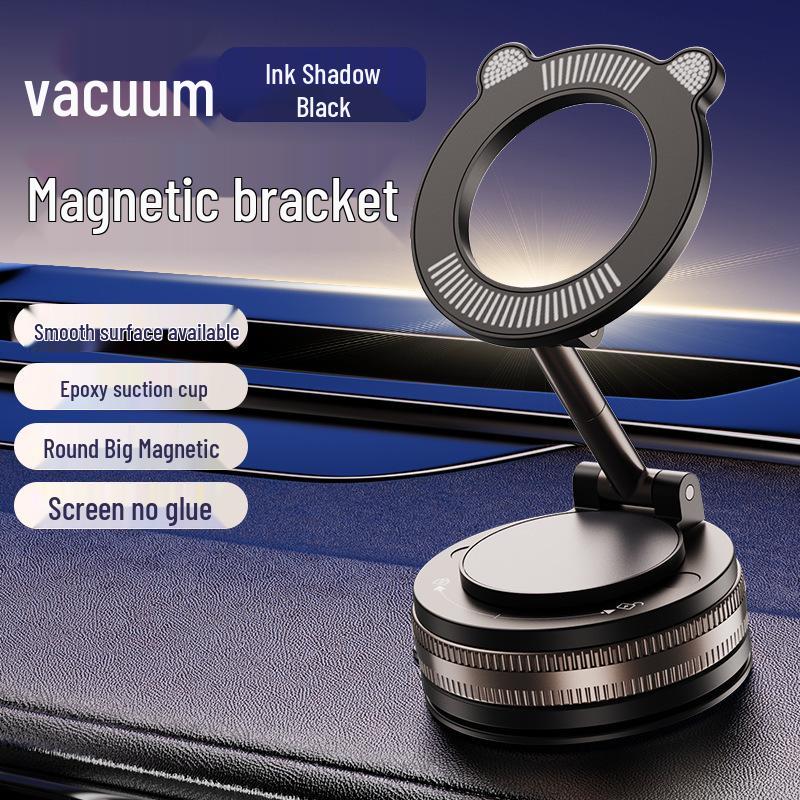 Universal Magnetic Car Phone Holder with Rotating, Telescopic, and Foldable Suction Cup Design