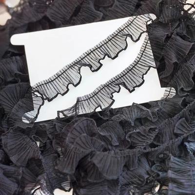 Feine plissierte 8-farbige Rüschenspitze DIY Kinderbekleidung Kragen Manschette Handpuppenkleidung Herstellung Hut Heimtextilien Besatz Nähmaterial