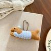 Soft Plush Dachshund Keychain Lovely Puppy Key Holder Pendant Fashion Accessory for Backpacks and Gifts Hanging Solution