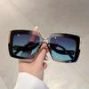 Oversized Square Sunglasses Women Fashion Gradient Multicolor Outdoor Shades Trendy Vintage  Brand Design Sun Glasses