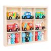 Montessori Wooden Toys Magnetic Small Train DIY Traffic Sign Recognition Vehicle Cognition Car Models Children Educational Toys