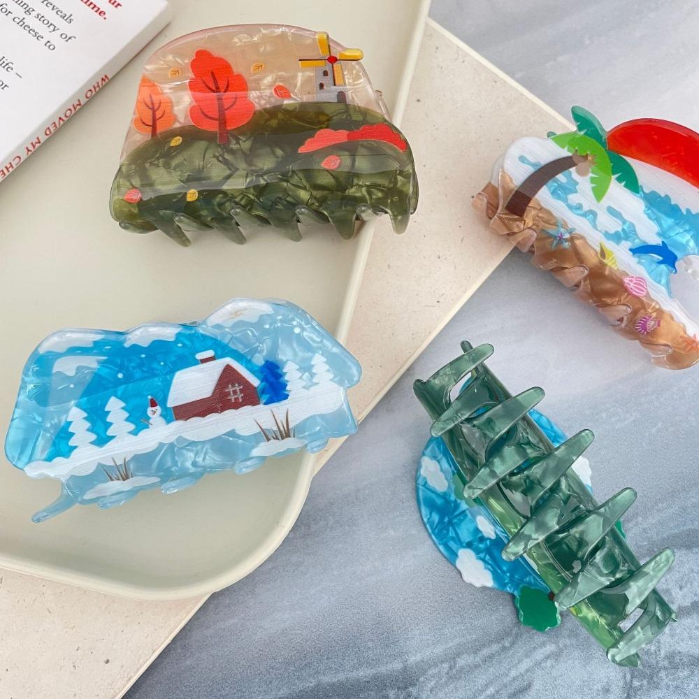 Acetic Acid Acetate Hair Clip Summer Special-shaped Grab Clip  Hair Accessories