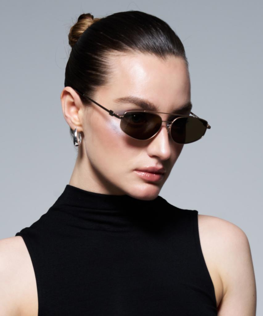 Likkeullou Rc Stainless Steel Gb97 Sunglasses Gold