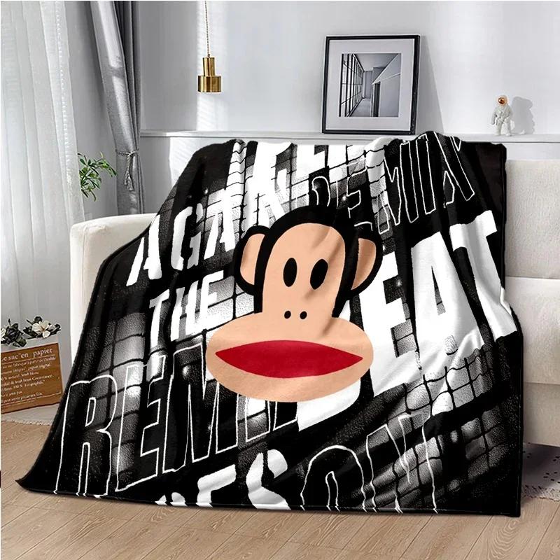 Cartoon Anime P-Paul-Frank Throws Blanket for Baby Hiking Picnic Bed Super Soft Cute kawaii Flannel Blanket Power birthday gift