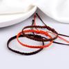 Braccialetto Regolabile Impermeabile in Corda Cerata per Donna Uomo Intrecciato a Mano Braccialetto Buddista Tibetano Gioielli di Amicizia Portafortuna Preghiera