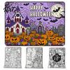 Diy Coloring Blanket for Adults Halloween DIY Blanket, Color Your Own Throw with Optional Stress Relief Relaxation Hobby 24 Markers, Washable