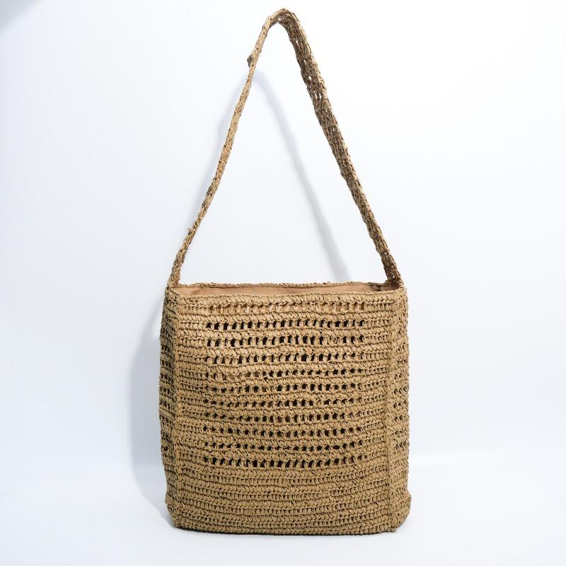 New Shoulder Hollow Straw Bag Versatile Hand-woven Bag Women's Large-capacity Tote Bag Vacation Beach Bag
