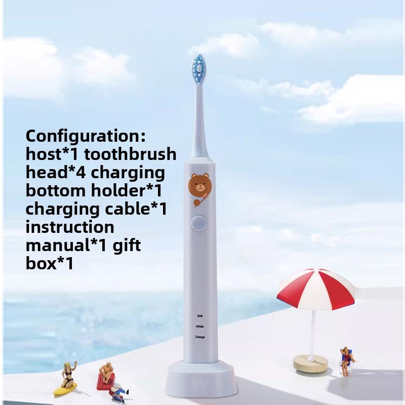 Children's Electric Toothbrush for Teenagers 6-12-15 Years Old Wireless Charging Soft Hair Waterproof Sonic Children's Toothbrush
