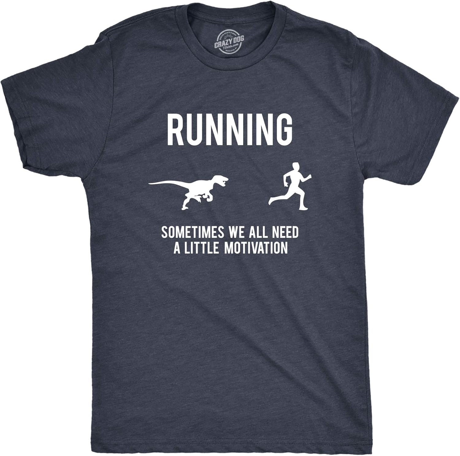 

Mens Running Motivation Raptor Chase T Shirt Funny Dinosaur Tee Nerdy Graphic 5XL різнокольоровий