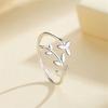 New Simple Literature Art Olive Leaf 925 Silver Jewelry Fashion Branch Personality Opening Rings R217