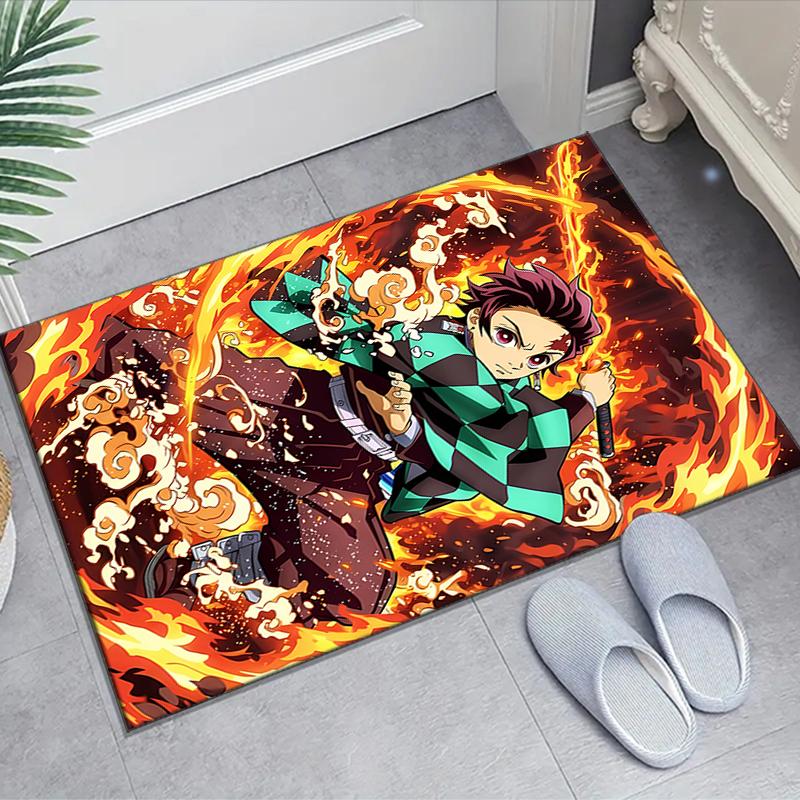 1pc Demon Slayer4 Design Area Rug - Non-Slip, Soft & Cozy Floor Mat for Living Room, Bedroom, Office - Indoor/Outdoor Decorative Carpet