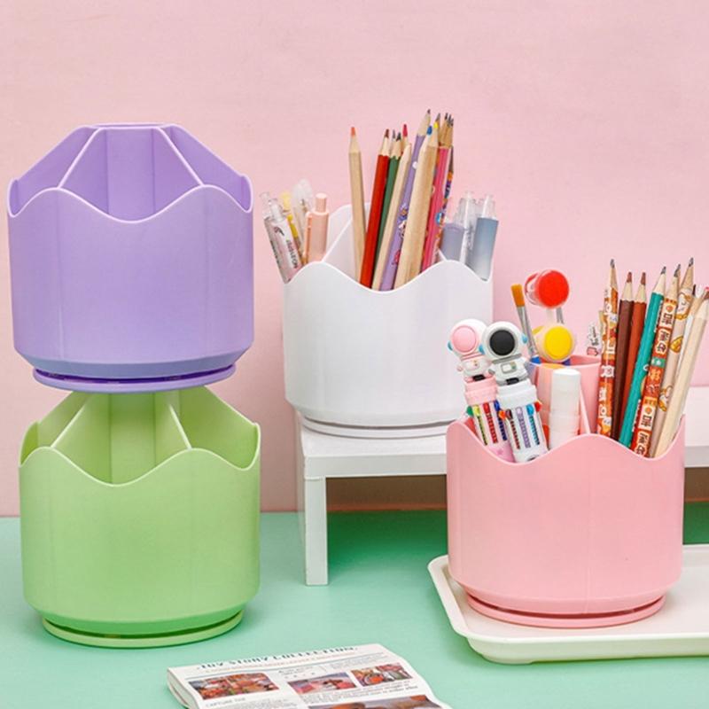 360-Degree Spinning Pencil Holder Rotating Pen Holder Desk Organizer for Office