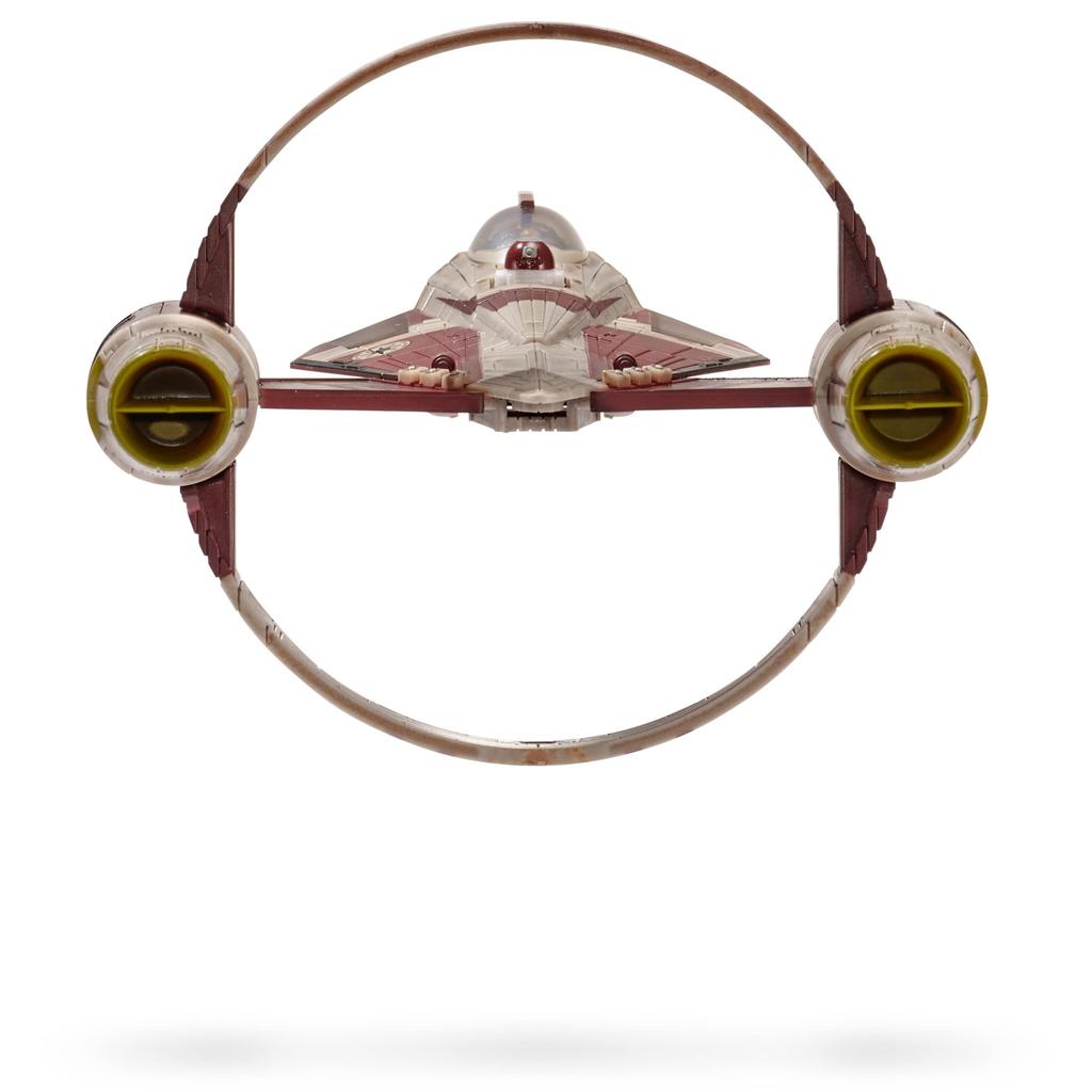 Star Wars Micro Galaxy Squadrons Starfighter Class OBI-WAN Kenobi's Jedi Starfighter 5-Inch Vehicle with 1-Inch OBI-Wan Kenobi & R4-P17 Microfigures