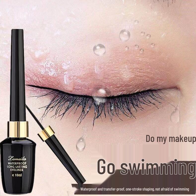 Delineador de Ojos Impermeable Genuino de Larga Duración - A Prueba de Sudor, A Prueba de Manchas, Color Duradero, Amigable para Principiantes Maquillaje Ojo Grande con Punta Dura