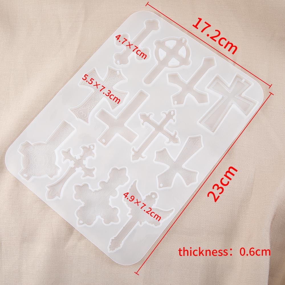 1PC Cross Silicone Mold Crucifixion Pendants Mold for Jewelry Making Earrings Keychain DIY Epoxy Resin Mold
