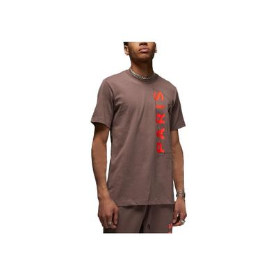 Camiseta Gráfica de Gola Redonda Paris Saint-Germain Masculina Tops Marrom DM3093-291