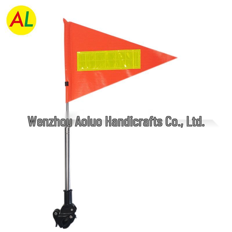 Children s Stroller Safety Flag: 1.6m Stainless Steel Telescopic Pole with Reflective Bike Warning Flag 1.6m Stainless Steel