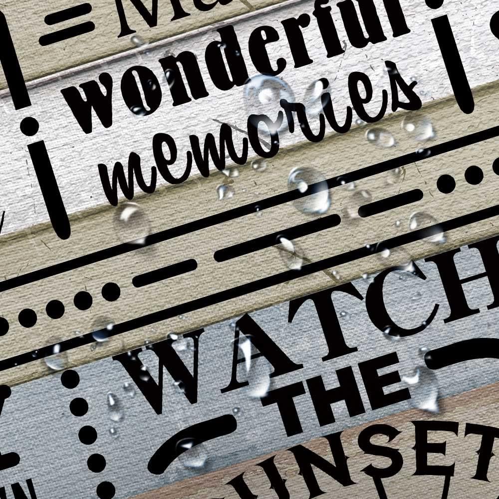 Camper RV Shower Curtain for Travel Trailer Bathroom, Farmhouse Camping Rules Quote Small Narrow Shorter Fabric Shower Curtains Set, Happy Camp