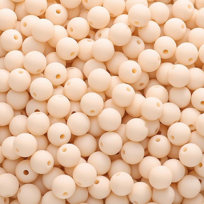 23-500Pcs Acrylic Beads Solid Colored Frosted Round Beads For DIY Bracelet Necklace Jewelry Making Accessories