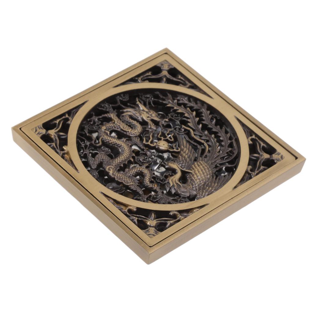 Antique Deodorant Floor Drain European Style Square Shower Floor Drain for Kitchens Bathrooms Garages Basements
